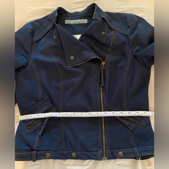 Zara Navy Moto Jacket - Picture 8 of 10